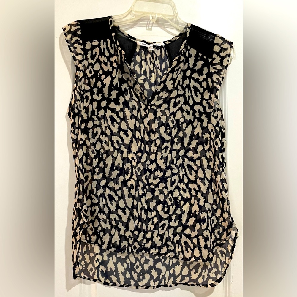 Beige/black sheet blouse size small